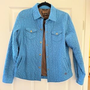 Ariat Teal Blue Quilted Western Riding Equestrian Jacket S